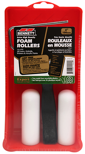 Foam Paint Roller Kit -Small Paint Tray Set with High-Density Foam